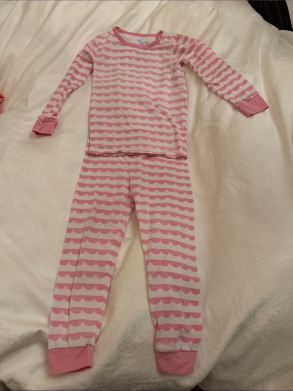 Simply Magnetic Me Children's Pink Wave-Print Pajama Set